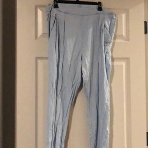 Blue flowy pants